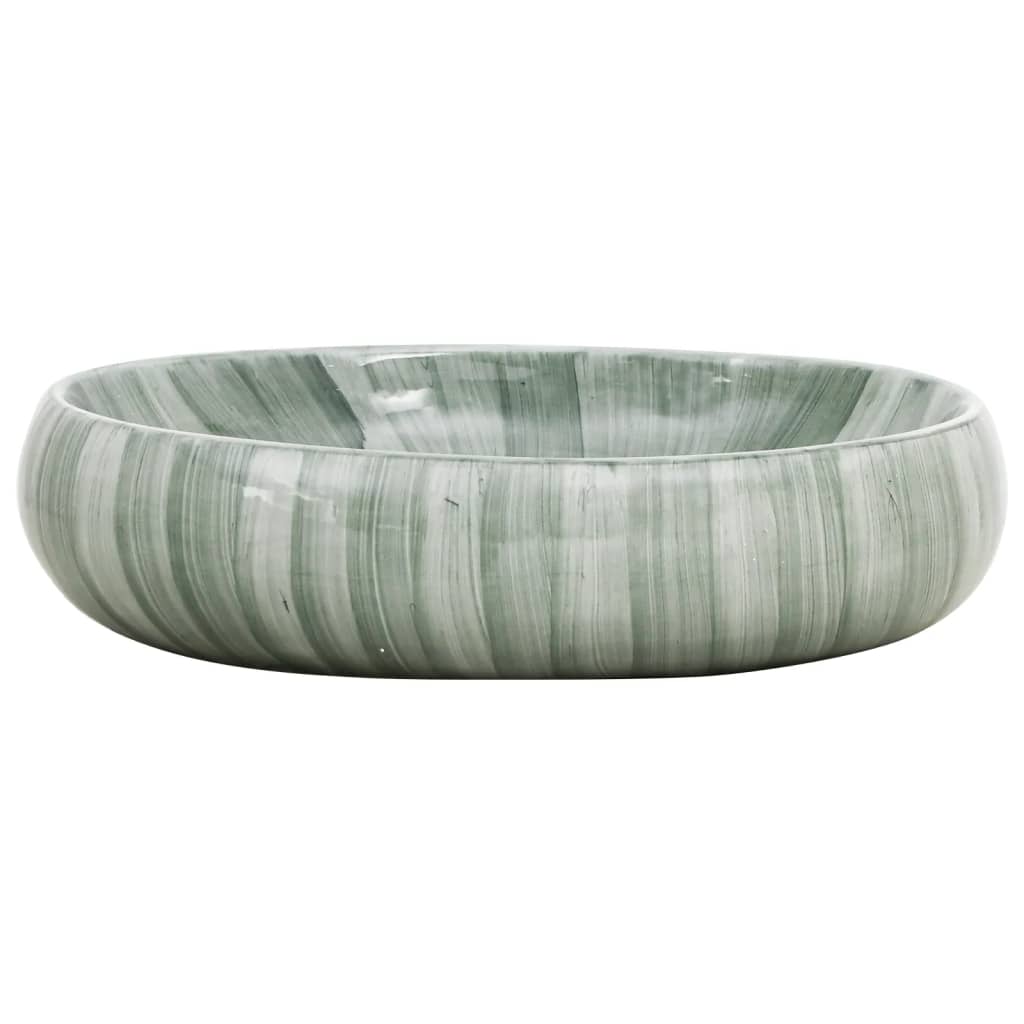 Lavabo da Appoggio Verde Ovale 59x40x15 cm Ceramica - homemem39