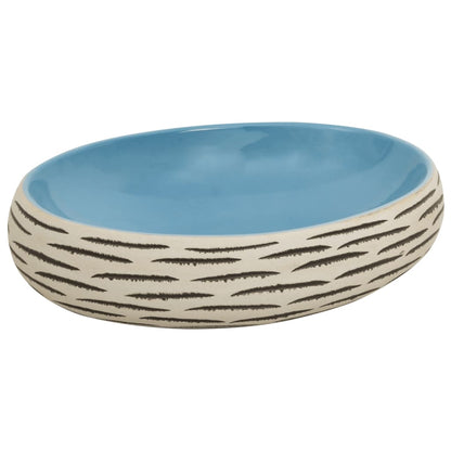 Lavabo da Appoggio Multicolore Ovale 59x40x15 cm Ceramica - homemem39