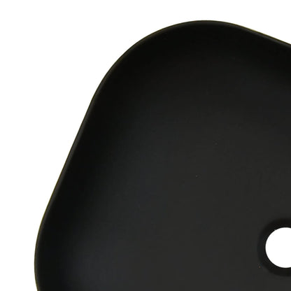 Lavabo Appoggio Grigio Nero Rettangolare 48x37,5x13,5 Ceramica - homemem39