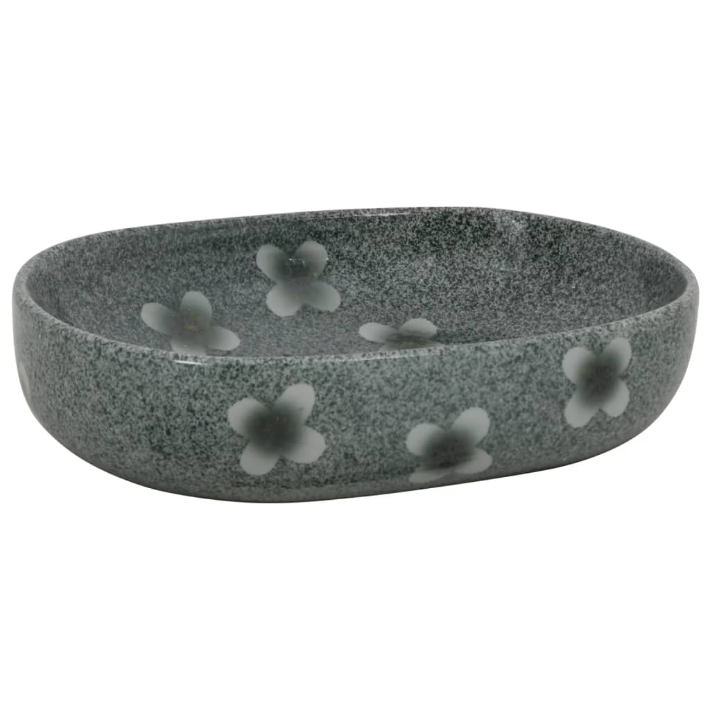 Lavabo da Appoggio Blu Ovale 59x40x14 cm Ceramica - homemem39