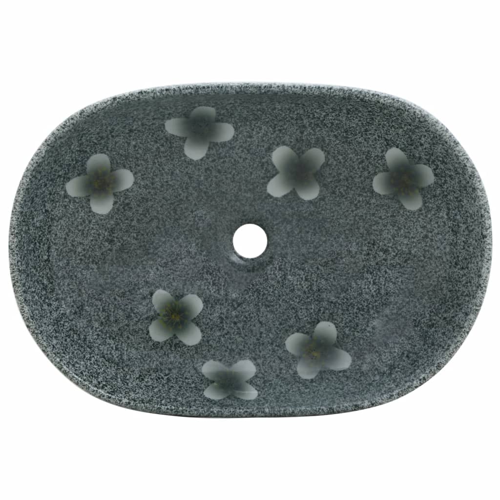 Lavabo da Appoggio Blu Ovale 59x40x14 cm Ceramica - homemem39
