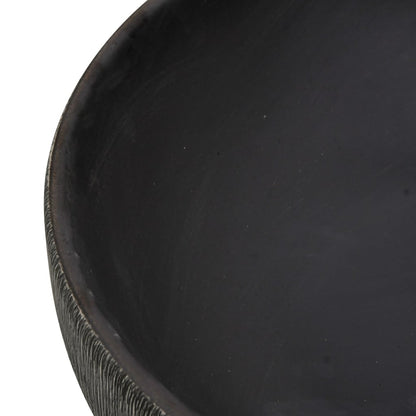 Lavabo da Appoggio Grigio e Nero Ovale 59x40x14 cm Ceramica - homemem39