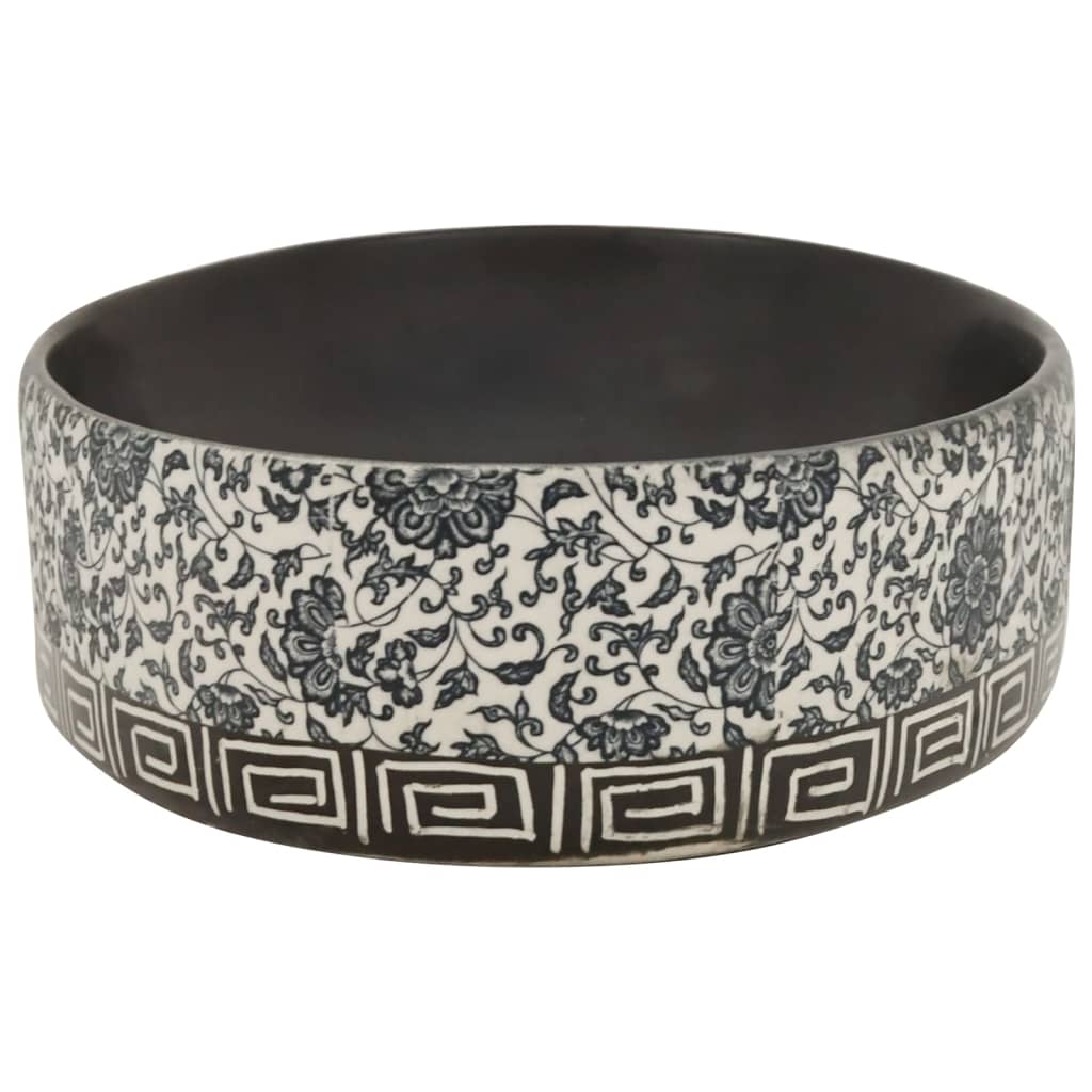 Lavabo da Appoggio Nero e Blu Ovale 56,5x36,5x13,5 cm Ceramica - homemem39