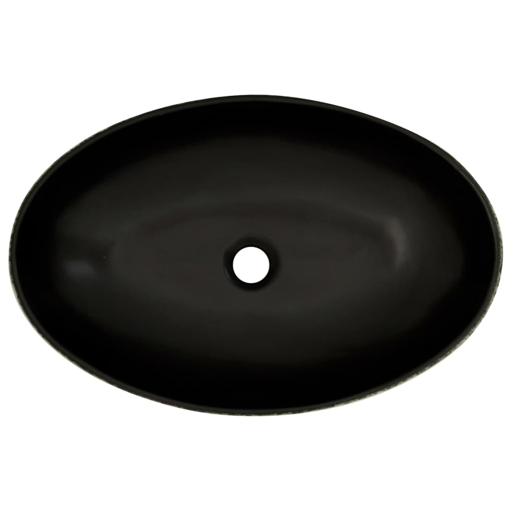 Lavabo da Appoggio Nero e Blu Ovale 56,5x36,5x13,5 cm Ceramica - homemem39