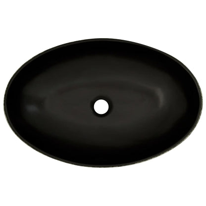 Lavabo da Appoggio Nero e Blu Ovale 56,5x36,5x13,5 cm Ceramica - homemem39