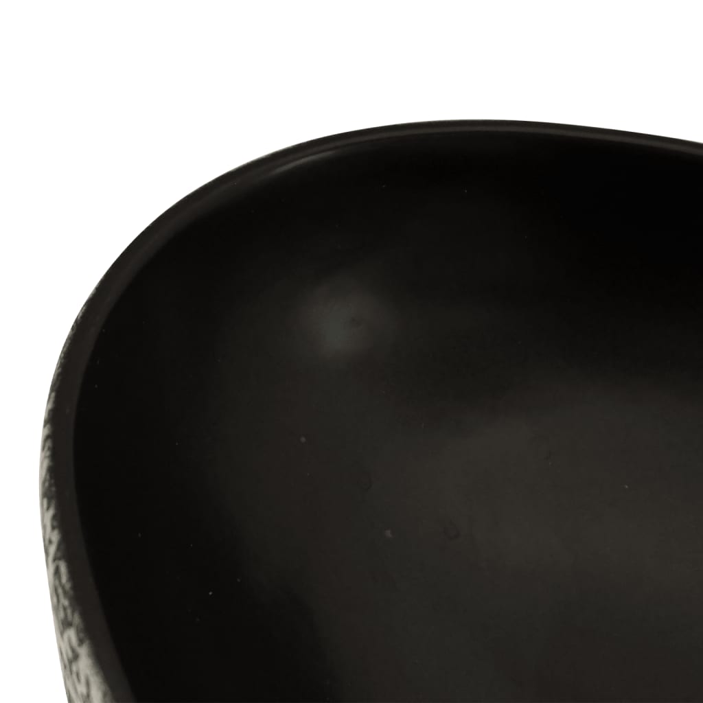 Lavabo da Appoggio Nero e Blu Ovale 56,5x36,5x13,5 cm Ceramica - homemem39