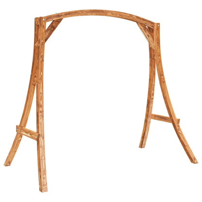 Sedia a Dondolo con Cuscino Massello di Abete Finitura in Teak - homemem39