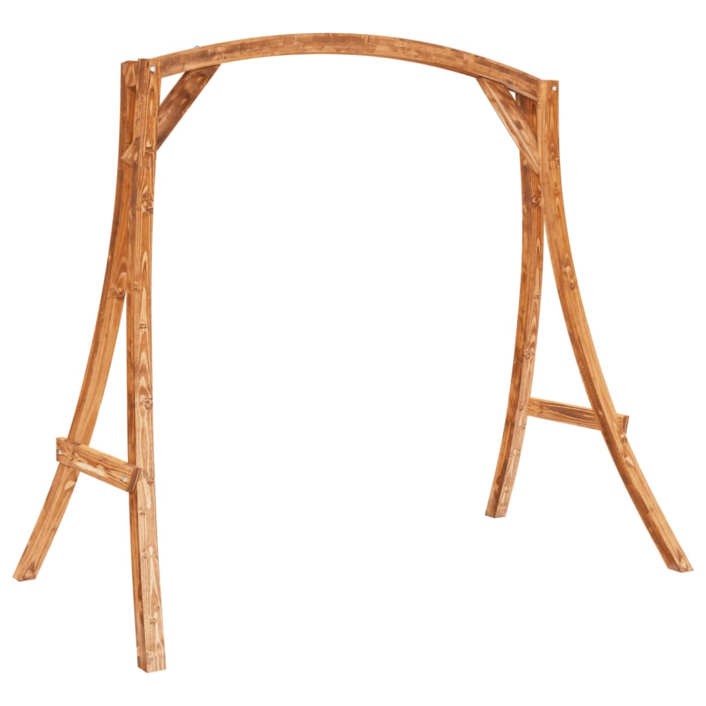 Sedia a Dondolo con Cuscino Massello di Abete Finitura in Teak - homemem39