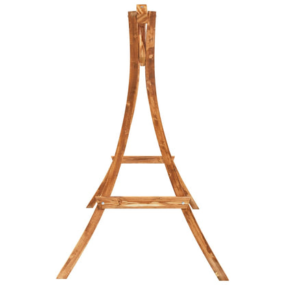 Sedia a Dondolo con Cuscino Massello di Abete Finitura in Teak - homemem39