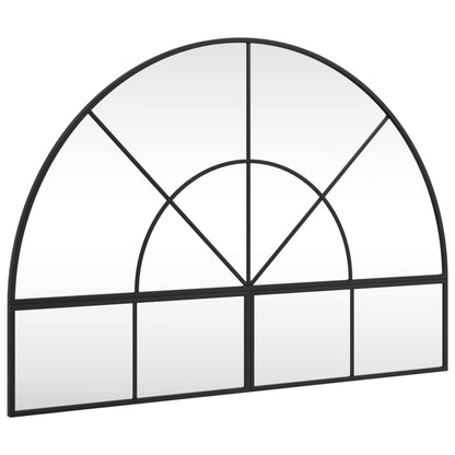 Specchio da Parete Nero 100x70 cm Arco in Ferro | homemem39