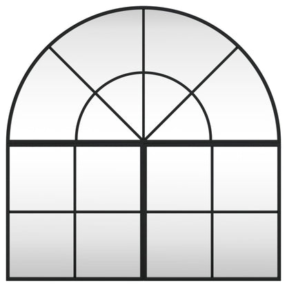 Specchio da Parete Nero 80x80 cm Arco in Ferro | homemem39