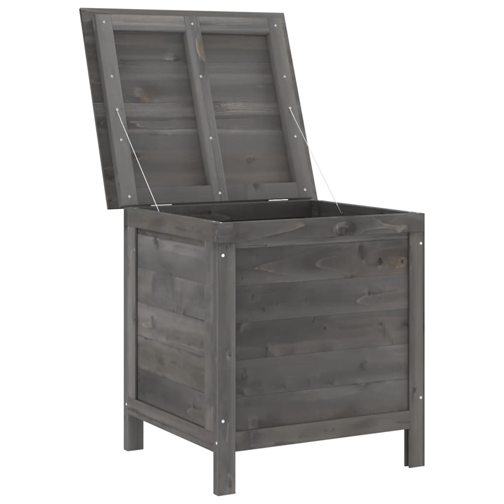 Contenitore da Giardino Antracite 50x49x56,5 cm Massello Abete - homemem39