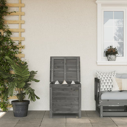 Contenitore da Giardino Antracite 50x49x56,5 cm Massello Abete - homemem39