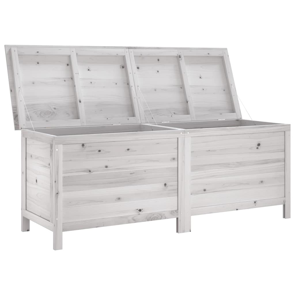 Contenitore Giardino Bianco 150x50x56,5 cm Legno Massello Abete | homemem39
