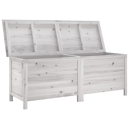 Contenitore Giardino Bianco 150x50x56,5 cm Legno Massello Abete | homemem39
