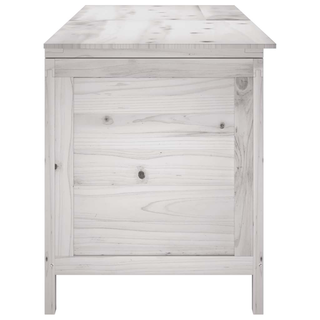 Contenitore Giardino Bianco 150x50x56,5 cm Legno Massello Abete | homemem39