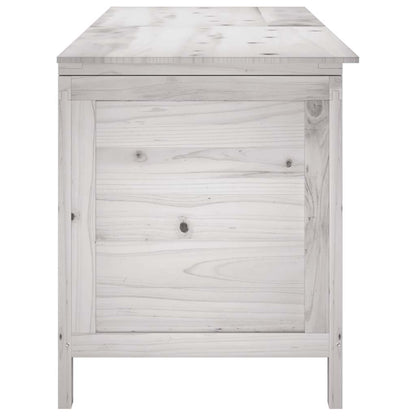 Contenitore Giardino Bianco 150x50x56,5 cm Legno Massello Abete | homemem39