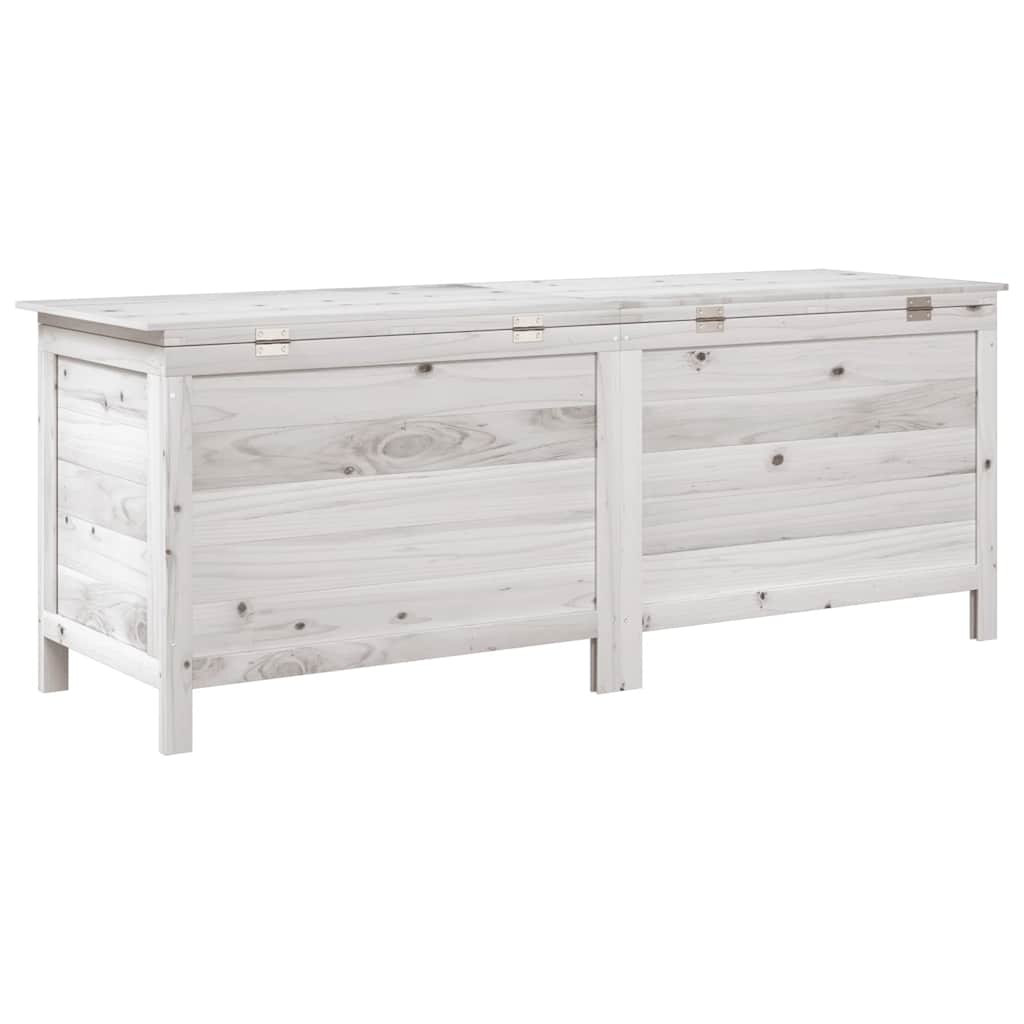 Contenitore Giardino Bianco 150x50x56,5 cm Legno Massello Abete | homemem39