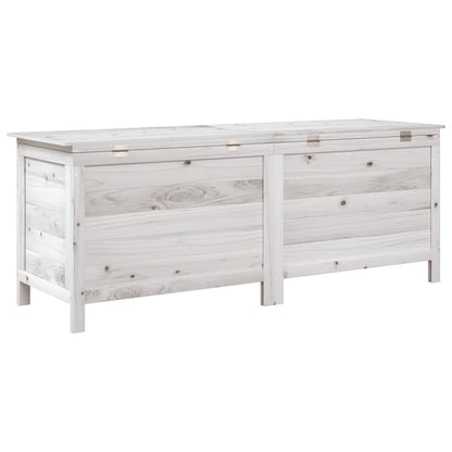 Contenitore Giardino Bianco 150x50x56,5 cm Legno Massello Abete | homemem39