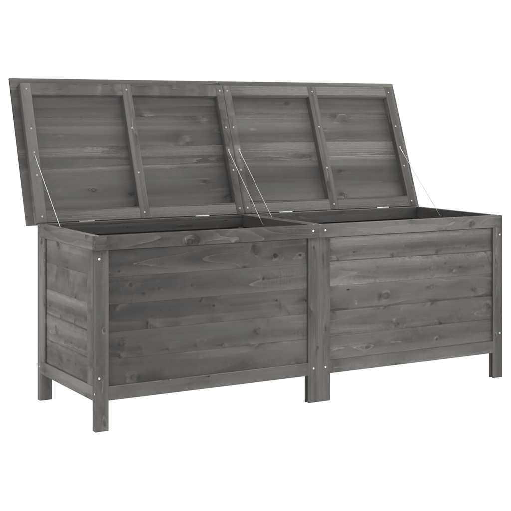 Contenitore da Giardino Antracite 150x50x56,5 cm Massello Abete - homemem39