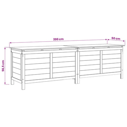 Contenitore da Giardino 198,5x50x56,5cm Legno Massello di Abete