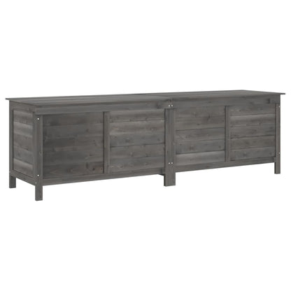 Contenitore Giardino Antracite 198,5x50x56,5 cm Massello Abete - homemem39