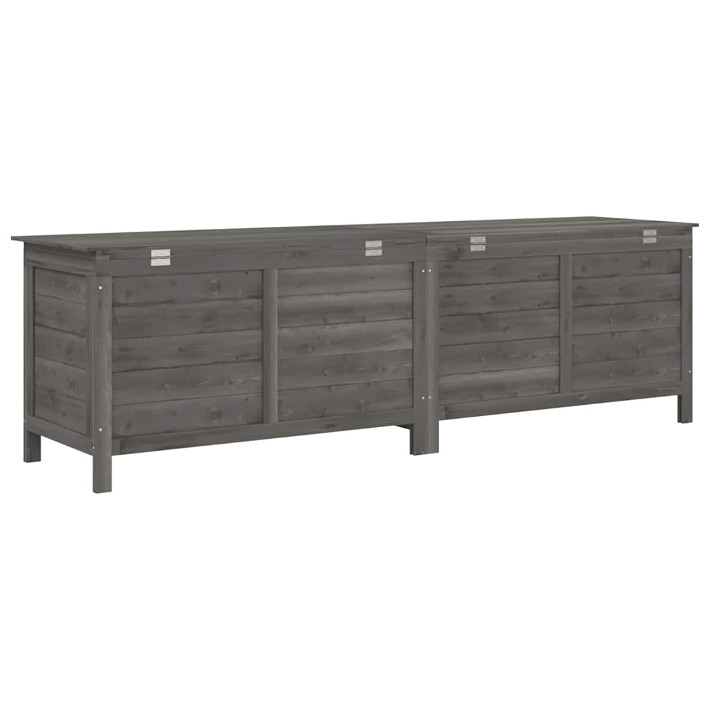 Contenitore Giardino Antracite 198,5x50x56,5 cm Massello Abete - homemem39