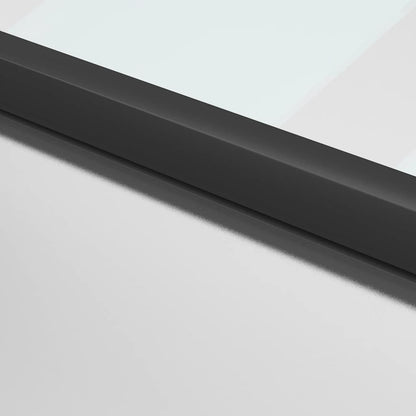 Porta per Interni Nera 76x201,5cm Vetro Temperato e Alluminio | homemem39