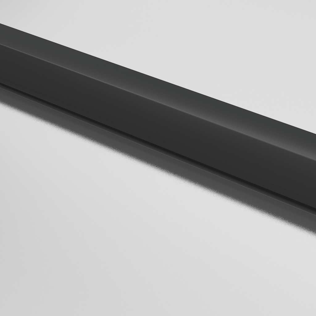 Porta per Interni Nera 76x201,5cm Vetro Temperato e Alluminio | homemem39