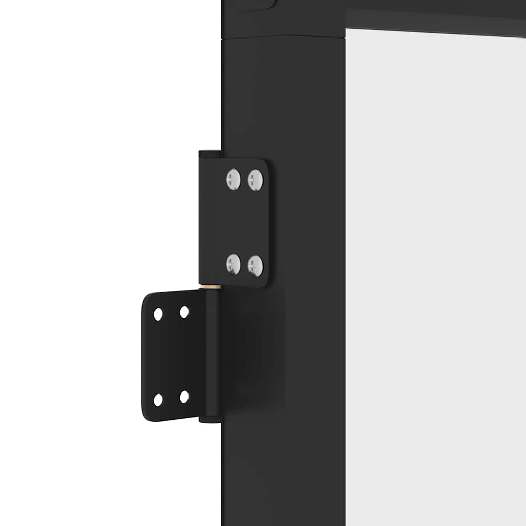 Porta per Interni Nera 76x201,5cm Vetro Temperato e Alluminio | homemem39