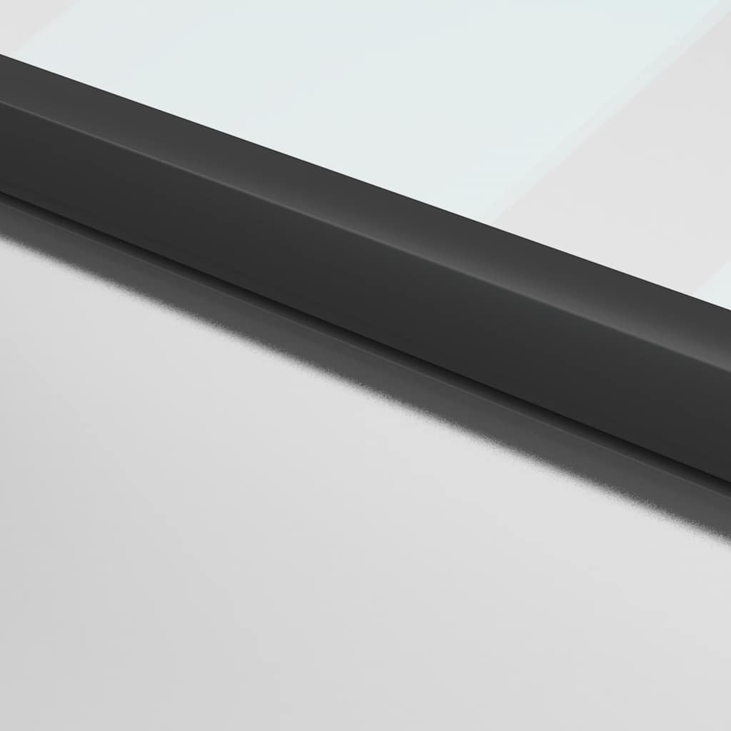 Porta Interni Sottile Nera 102,5x201,5Vetro Temperato Alluminio | homemem39