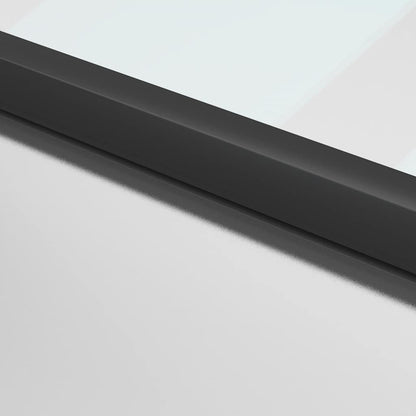 Porta Interni Sottile Nera 102,5x201,5Vetro Temperato Alluminio | homemem39