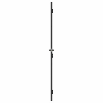 Porta Interni Sottile Nera 102,5x201,5Vetro Temperato Alluminio | homemem39