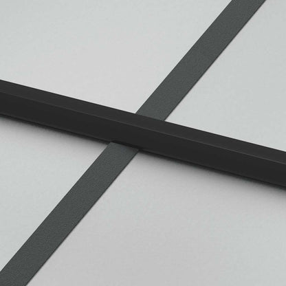 Porta Interni Sottile Nera 83x201,5cm Vetro Temperato Alluminio | homemem39