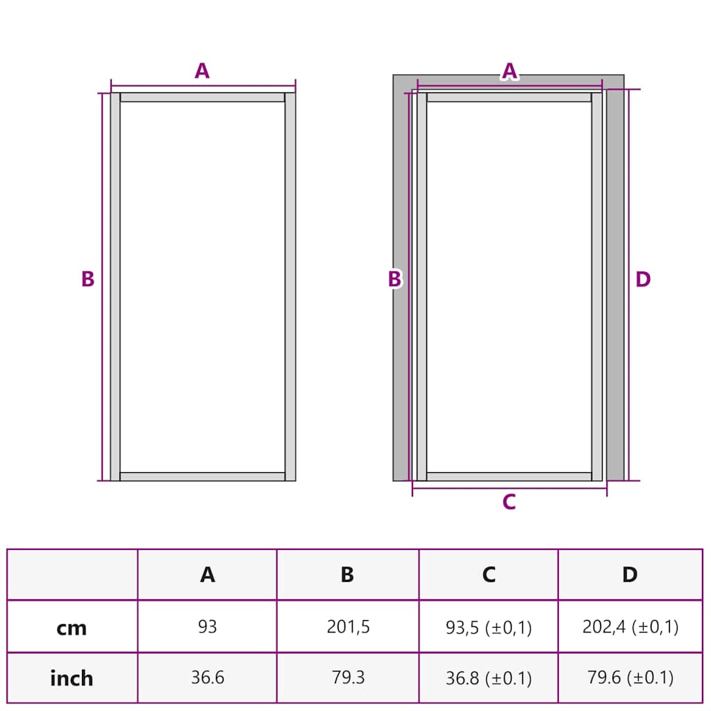 Porta Interni Sottile Nera 93x201,5cm Vetro Temperato Alluminio | homemem39