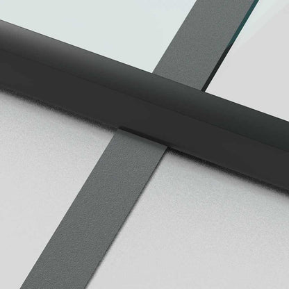 Porta Interni Sottile Nera 102,5x201,5Vetro Temperato Alluminio | homemem39
