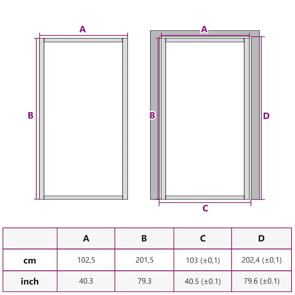 Porta Interni Sottile Nera 102,5x201,5Vetro Temperato Alluminio | homemem39