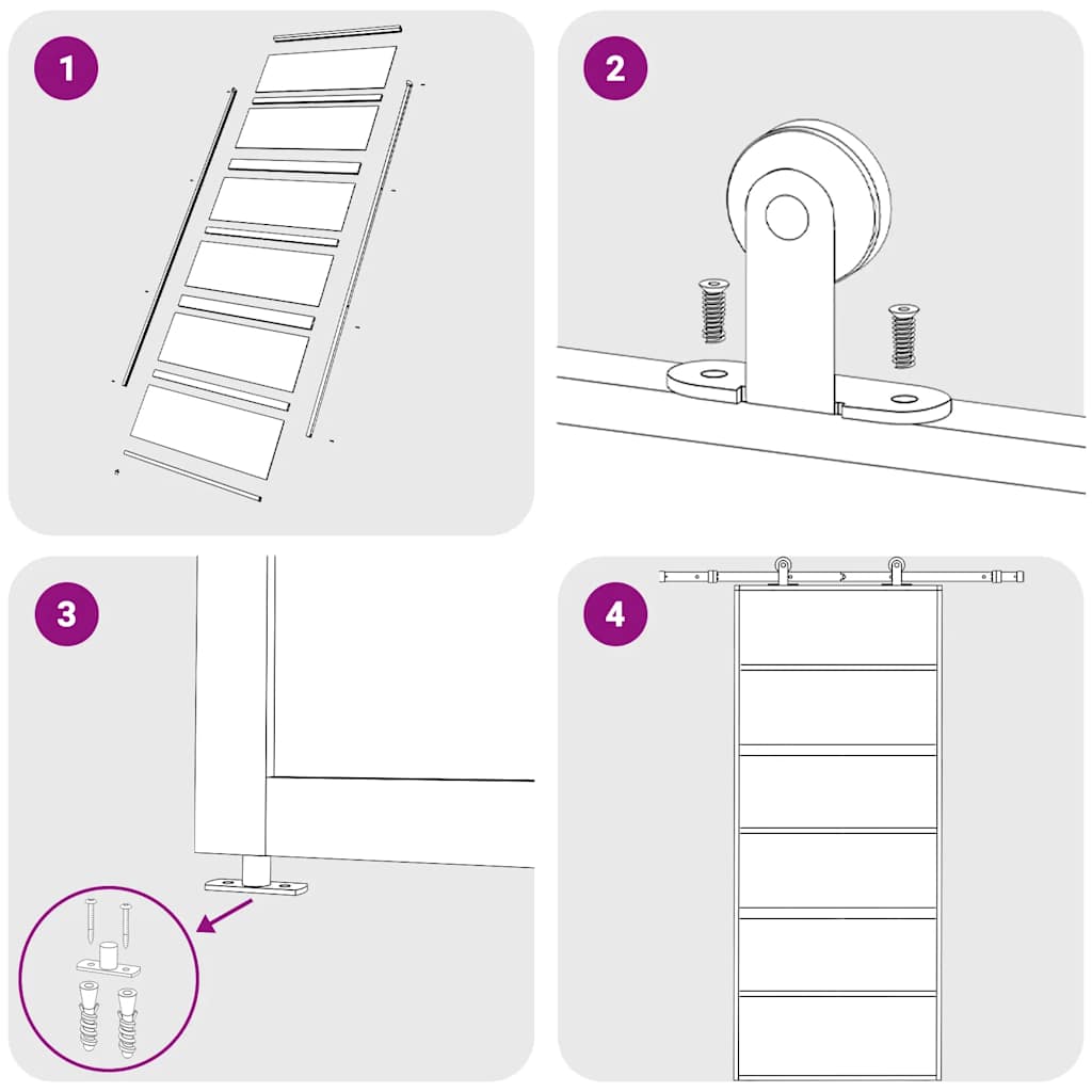 Porta Scorrevole Dorata 90x205 Vetro Smerigliato ESG Alluminio | homemem39