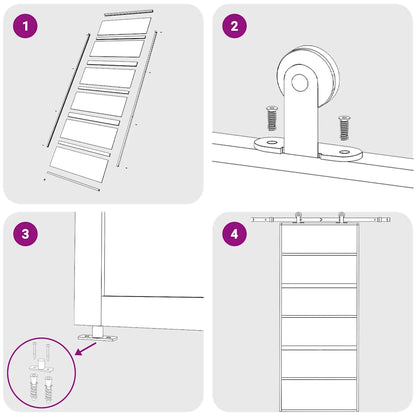 Porta Scorrevole Dorata 90x205 Vetro Smerigliato ESG Alluminio | homemem39