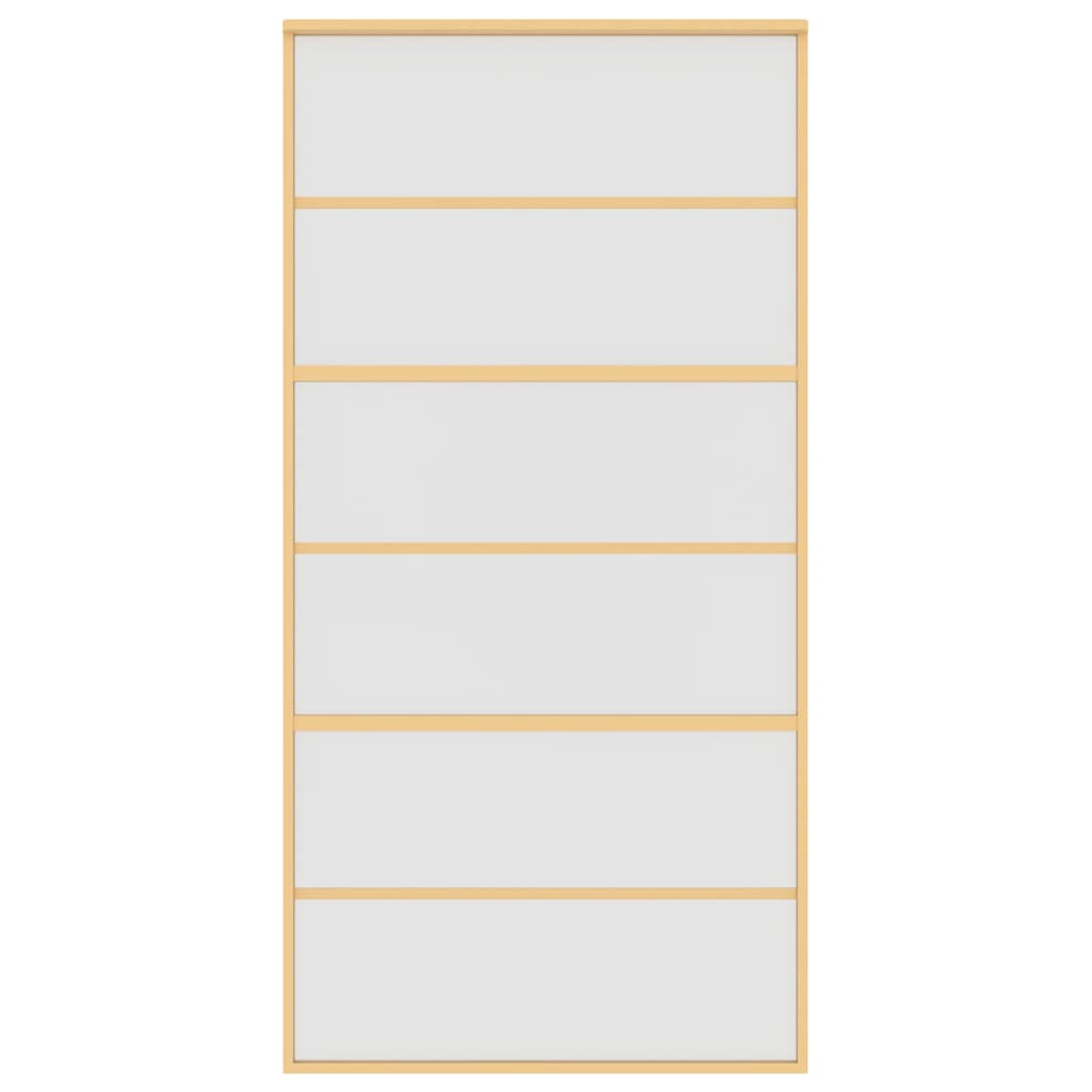 Porta Scorrevole Oro 102,5x205 Vetro Smerigliato ESG Alluminio | homemem39
