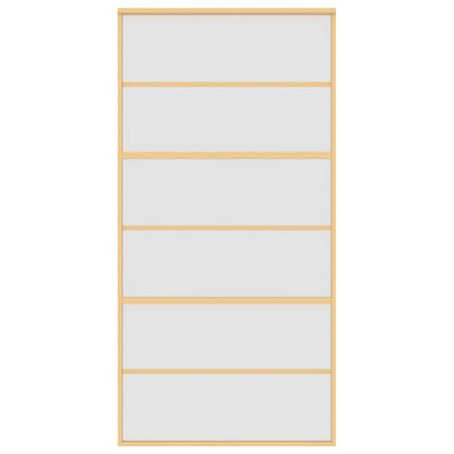 Porta Scorrevole Oro 102,5x205 Vetro Smerigliato ESG Alluminio | homemem39