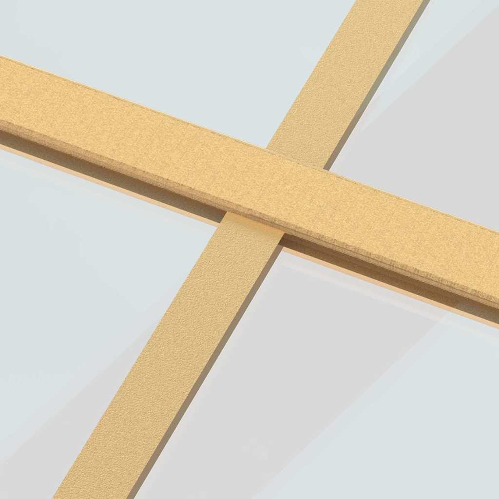 Porta Scorrevole Dorata 76x205 Vetro Trasparente ESG Alluminio - homemem39