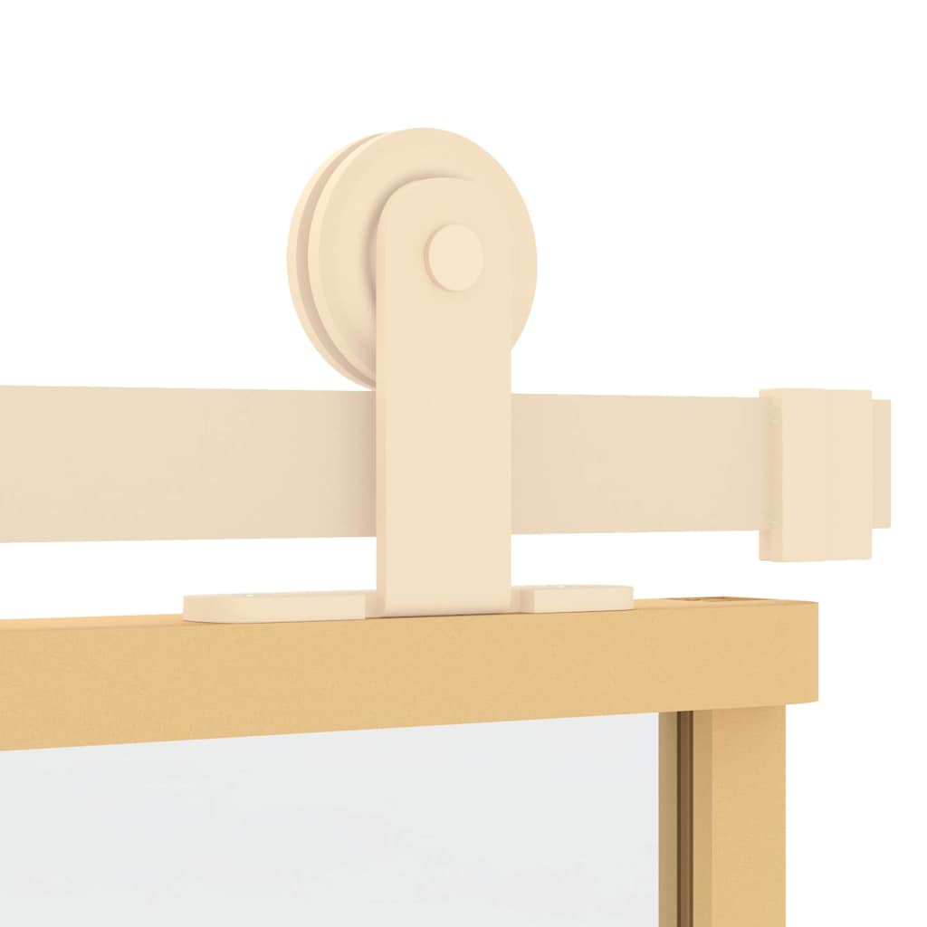 Porta Scorrevole Dorata 76x205 Vetro Trasparente ESG Alluminio | homemem39