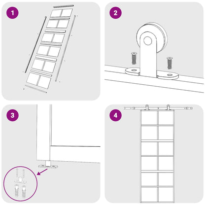 Porta Scorrevole Dorata 76x205 Vetro Trasparente ESG Alluminio - homemem39