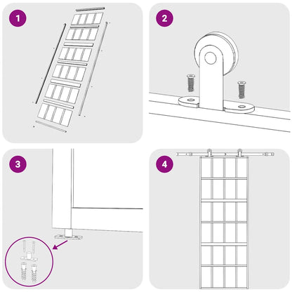 Porta Scorrevole Dorata 76x205 Vetro Trasparente ESG Alluminio | homemem39