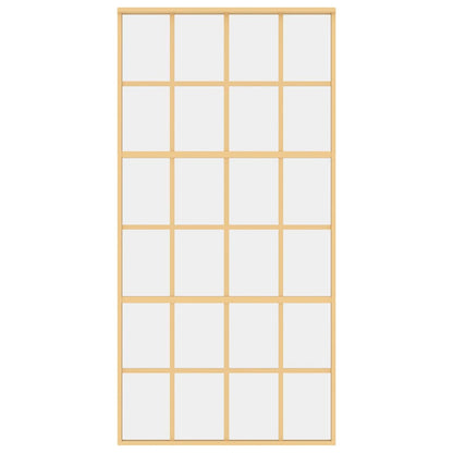 Porta Scorrevole Oro 102,5x205 Vetro Trasparente ESG Alluminio | homemem39