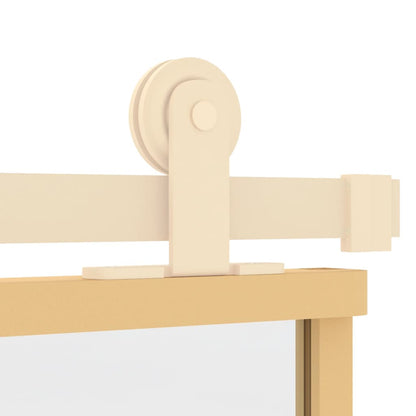 Porta Scorrevole Oro 102,5x205 Vetro Trasparente ESG Alluminio - homemem39