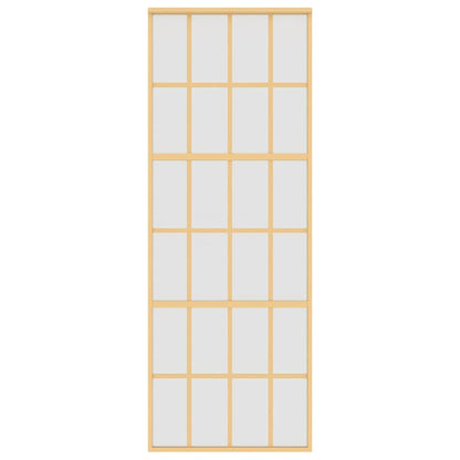 Porta Scorrevole Dorata 76x205 Vetro Smerigliato ESG Alluminio | homemem39