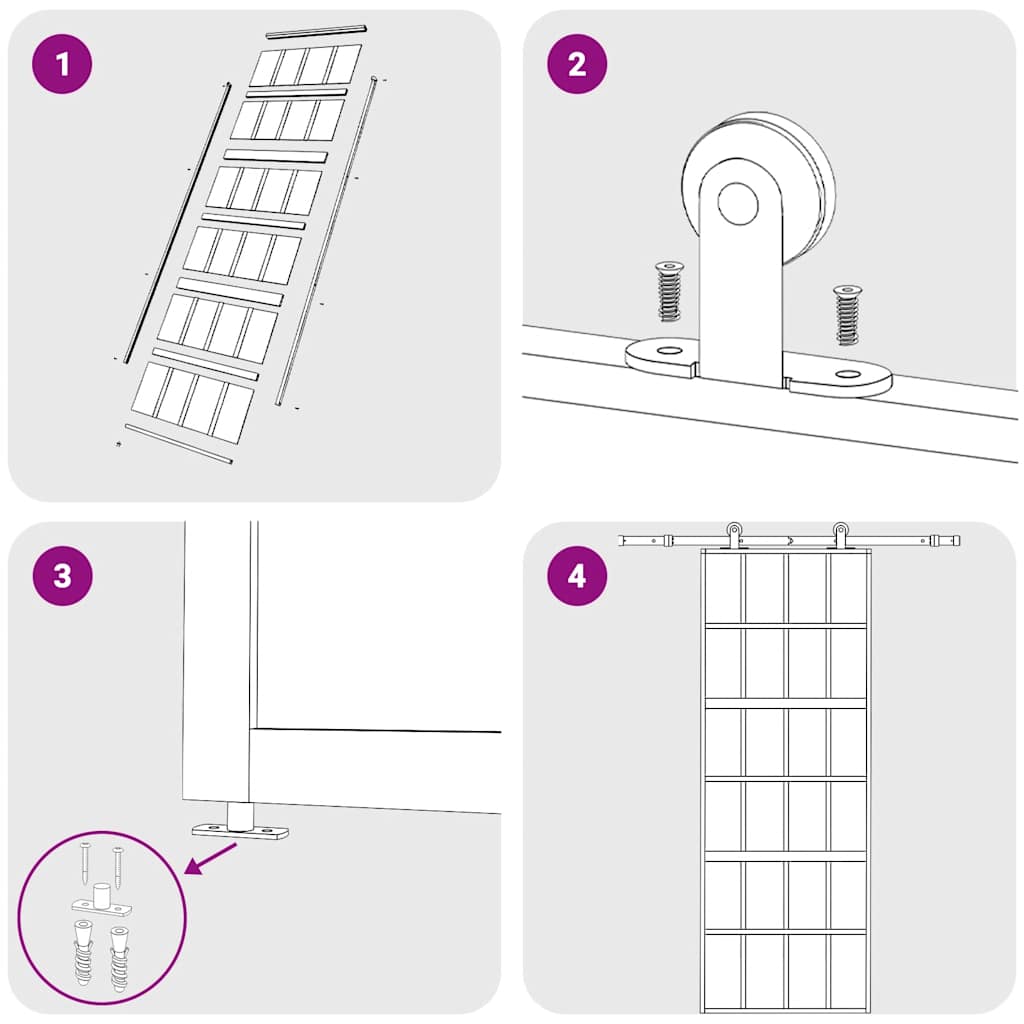 Porta Scorrevole Dorata 76x205 Vetro Smerigliato ESG Alluminio | homemem39