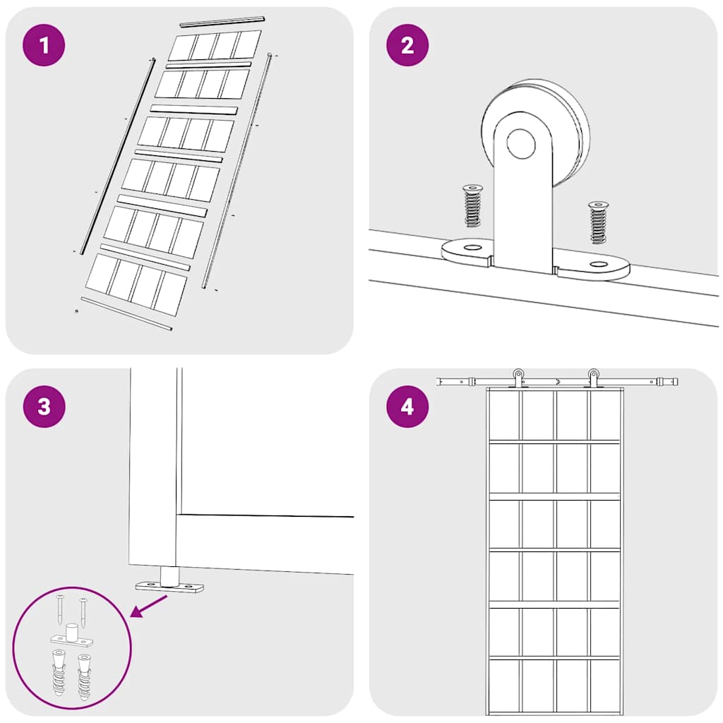 Porta Scorrevole Dorata 90x205 Vetro Smerigliato ESG Alluminio